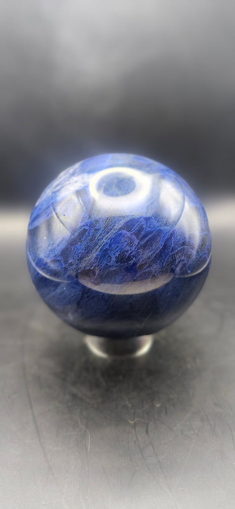 Blueberry quartz sphere! 78.5mm, 3 inches 1.4 pounds