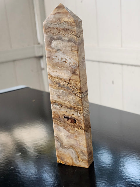 Yellow jasper tower! 6.5 inches tall, 9 ounces