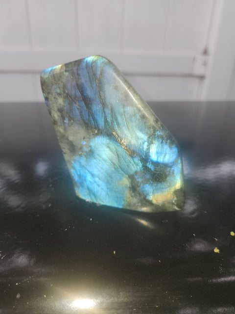 Labradorite free form! 12.8 ounces, 4 inches wide, 3 inches tall