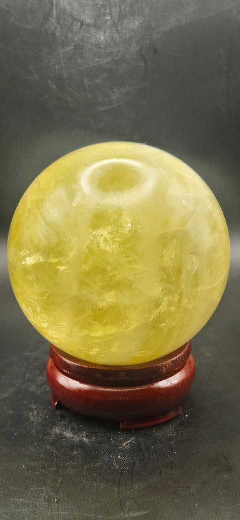 Citrine sphere! 76mm, 2.99 inches, 1.5 pounds