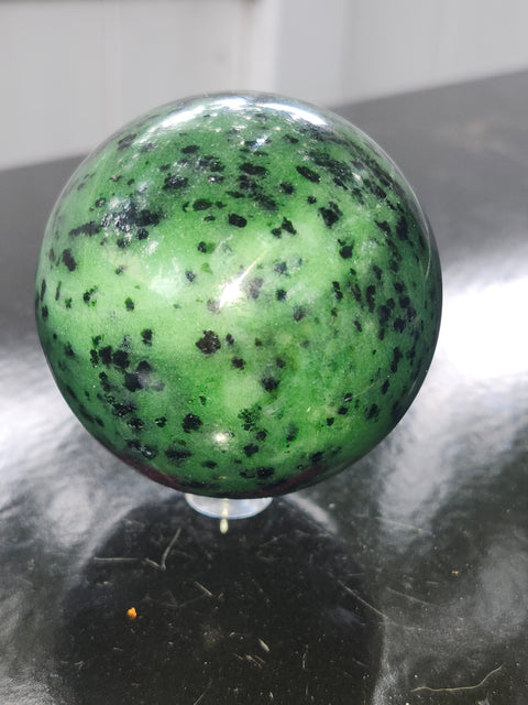 Ruby in zoisite sphere! 65mm, 2.55 inches, 1 pound