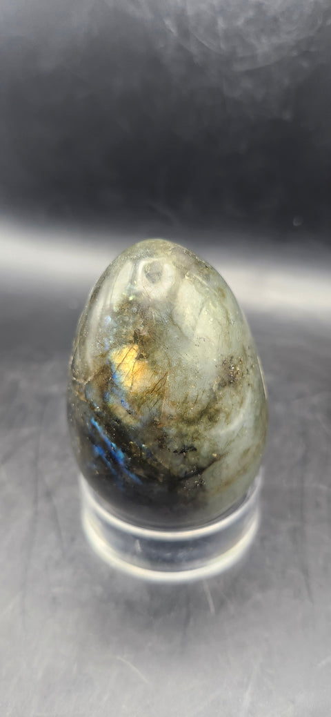 Labradorite egg! 7 ounces, 3 inches!