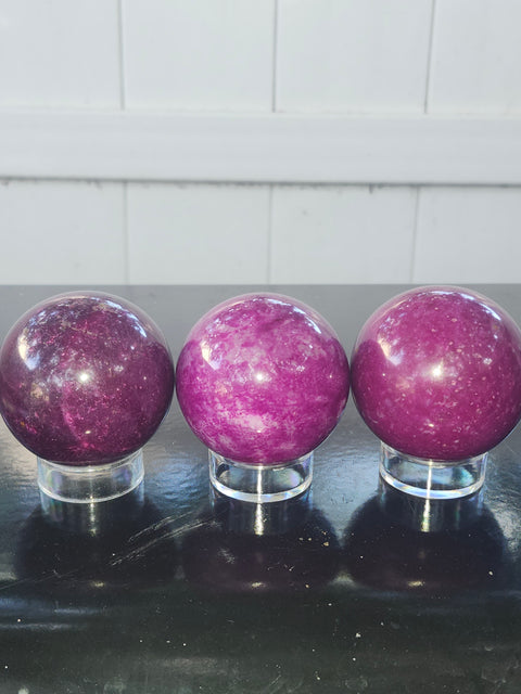 Pink crackle quartz sphere! 6.5 ounces, 50mm, 1.98 inches