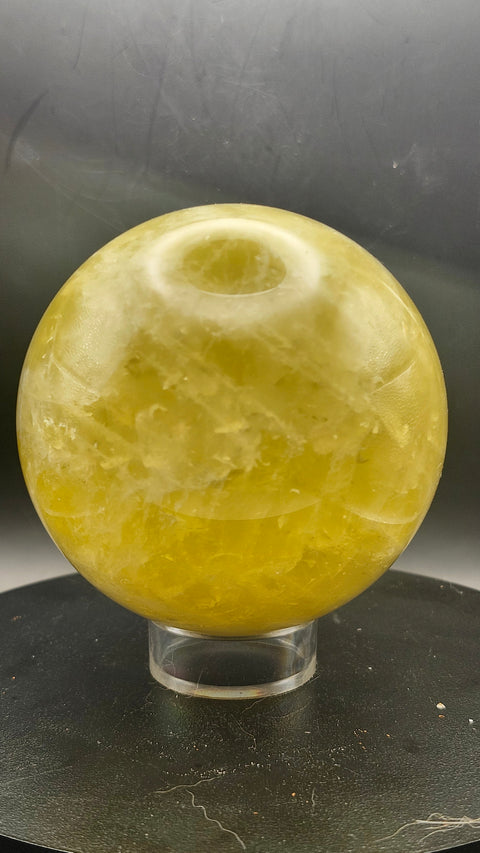 Citrine sphere 76.8mm, 3.02 inches, 1.5 pounds