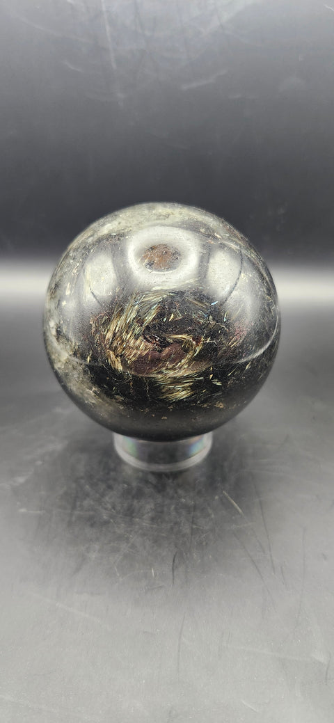Afrvedsonite sphere. 65.3mm, 2.57 Inches, 1.1 pounds