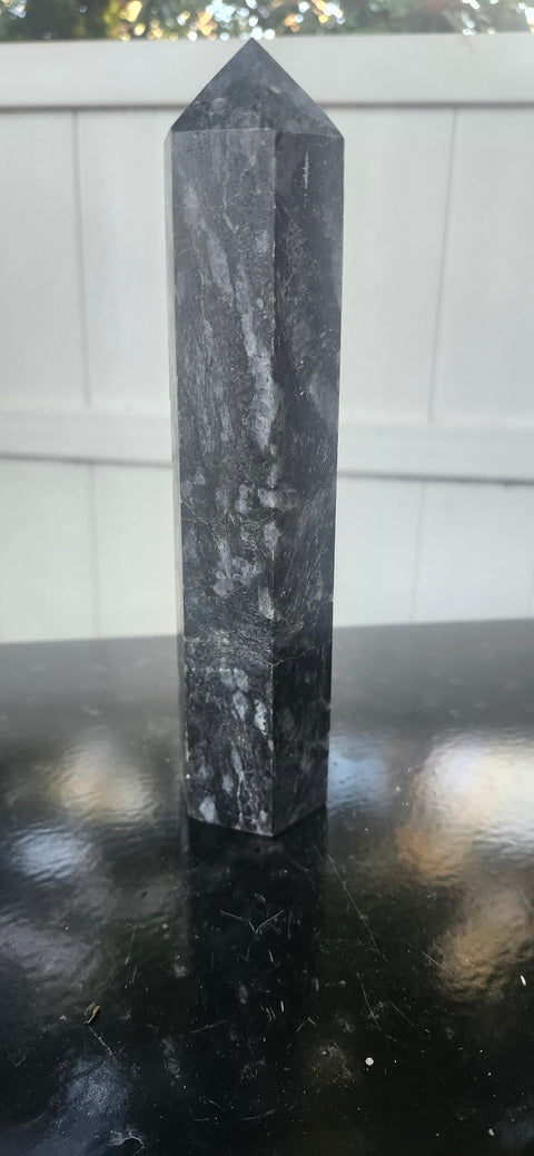 Large larvikite tower! 8.25 inches, 1.13 pounds!