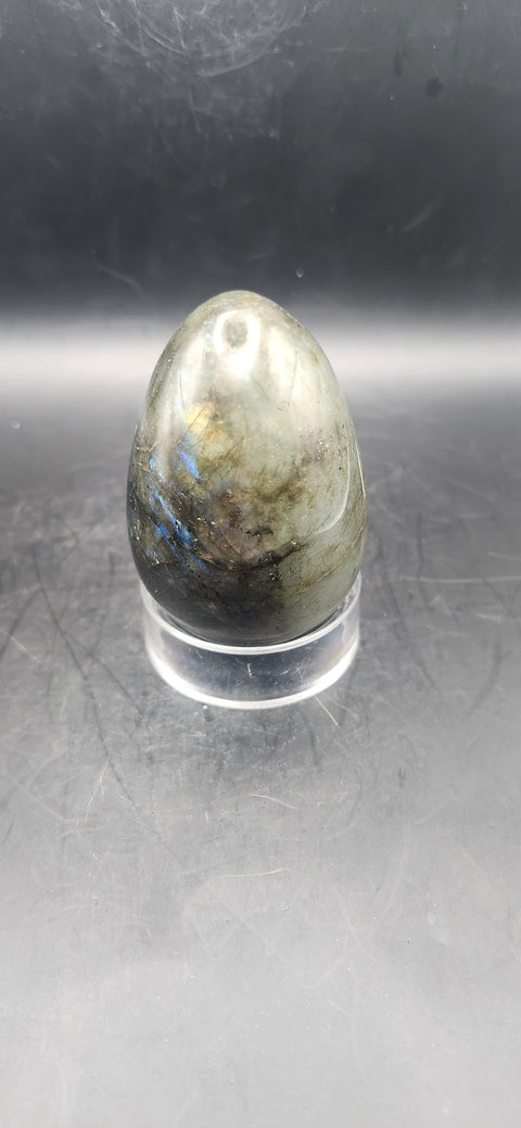Labradorite egg! 7 ounces, 3 inches!
