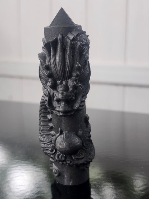Shungite dragon tower! 2.7 ounces, 4.3 inches tall