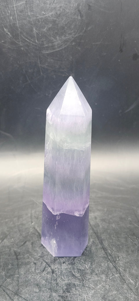 Green,blue purple florite tower!! 3.5 inches, 3.1 ounces