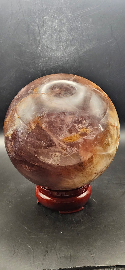 Massive druzy agate sphere! 4.1 pounds, 102.2mm, 4 inches