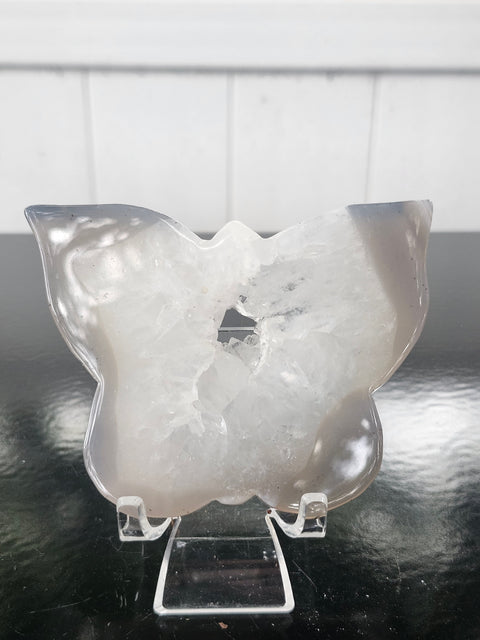 Druzy agate butterfly! 5 ounces, 4 inches wide, 3 inches tall