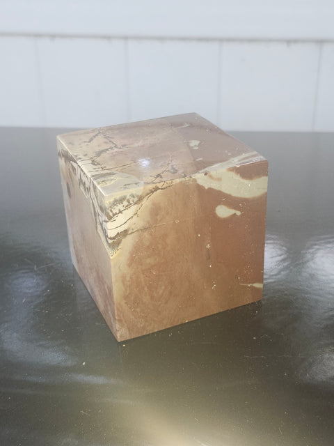 Dendritic jasper cube! 1.6 pounds, 2.8 by 2.8 inch's
