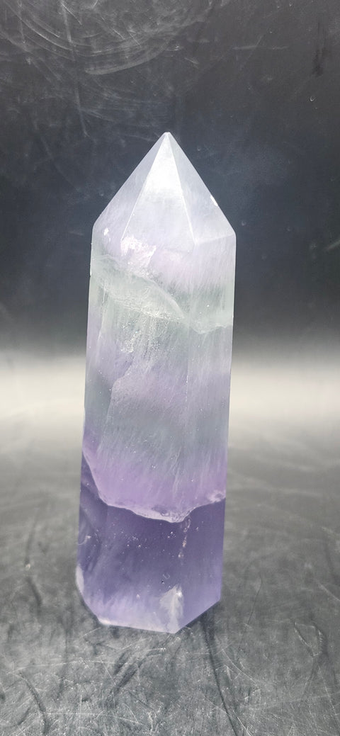 Green,blue purple florite tower!! 3.5 inches, 3.1 ounces