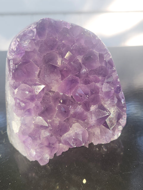Amethyst cut base free form! 1.1 pound, 3.1 inches, 2.8 wide