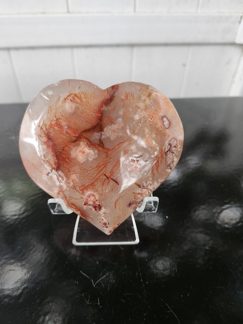 Druzy agate heart! 7 ounces, 3.5 inches