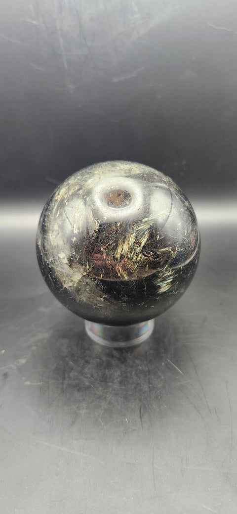 Afrvedsonite sphere. 65.3mm, 2.57 Inches, 1.1 pounds