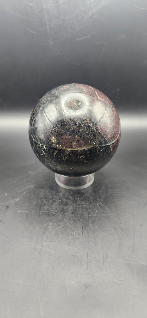Afrvedsonite sphere. 65.3mm, 2.57 Inches, 1.1 pounds