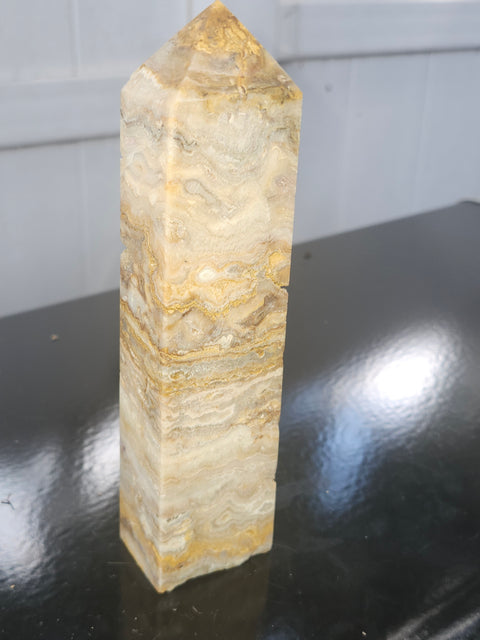 Yellow jasper tower! 6.5 inches tall, 14 ounces