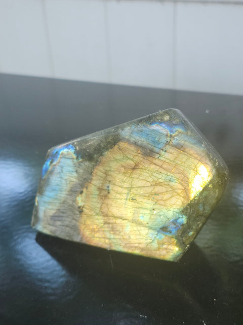 Labradorite free form!! 1.1 pounds, 3.8 inches wide, 2.9 inches tall
