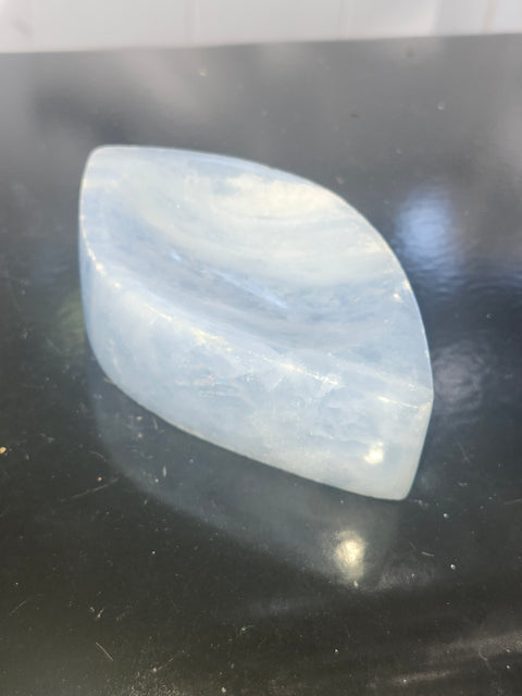 Blue calcite offering bowl/ soap dish! 14 ounces, 5 inches