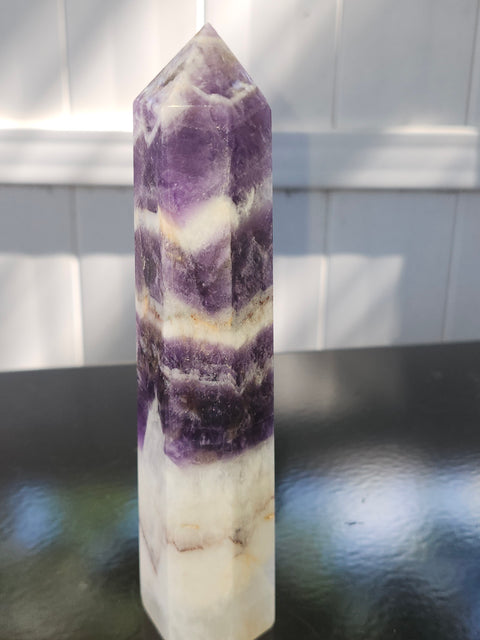 Large dream amethyst tower! 7 inches, 14.5 ounces