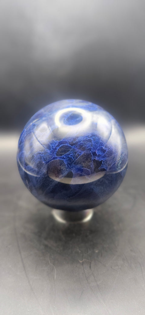 Blueberry quartz sphere! 78.5mm, 3 inches 1.4 pounds