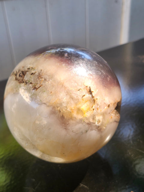 Massive druzy agate sphere! 101mm, 4 inches, 3.12 pounds