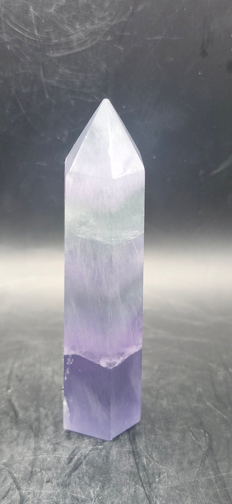 Green,blue purple florite tower!! 3.5 inches, 3.1 ounces