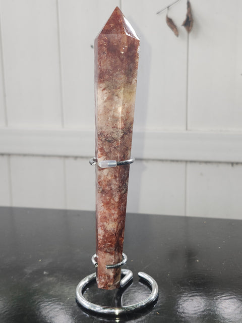 Fire quartz scepter! 7.5 ounces, 8 inches!