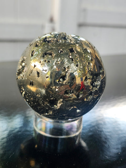 Pyrite sphere! 12 ounces, 58mm, 2.3 inches
