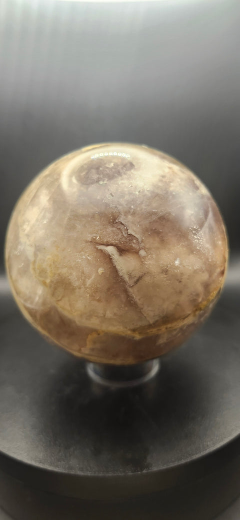 Smoky quartz sphere! 82mm, 3.23 inches, 2 pounds!