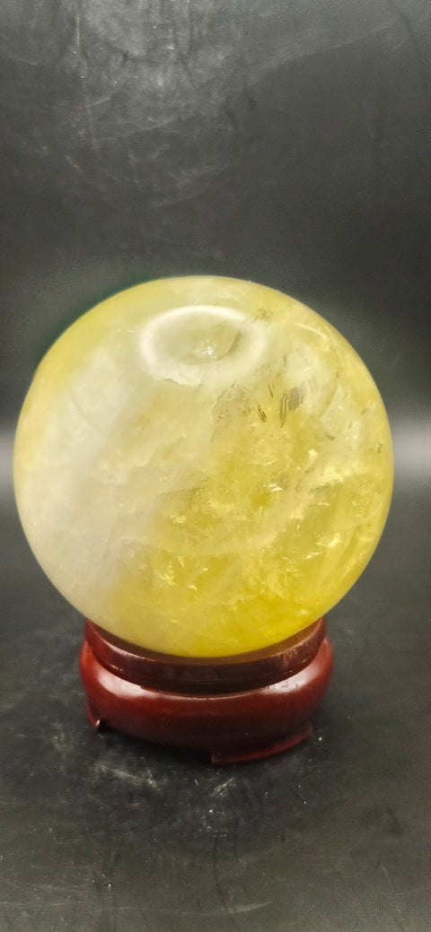 Citrine sphere! 76mm, 2.99 inches, 1.5 pounds