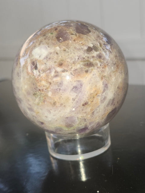 Chevron amethyst sphere! 1.4 pounds, 76mm, 2.9 inches