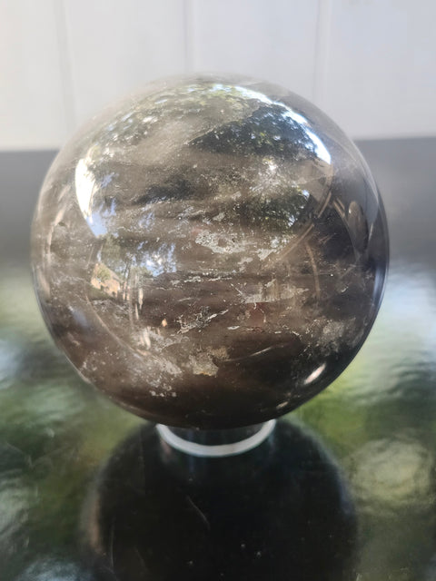 Smoky quartz sphere! 1.9 pounds, 79mm, 3.1 inches