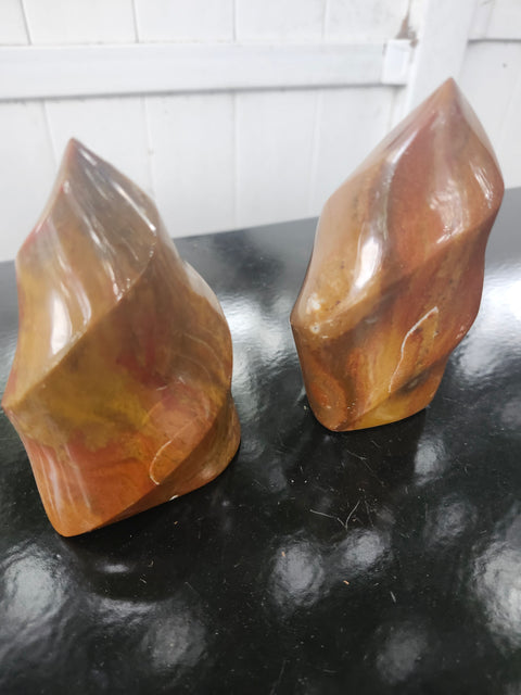 Brecciated jasper flame tower! 14 ounces, 4 inches tall