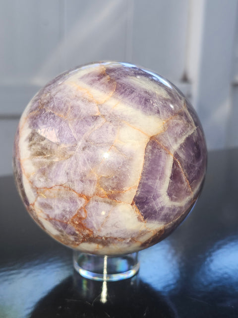 Dream amethyst sphere! 84mm, 3.3 inches, 1.13 pounds