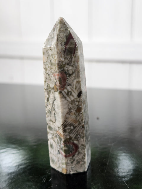 Crinoid fossil tower