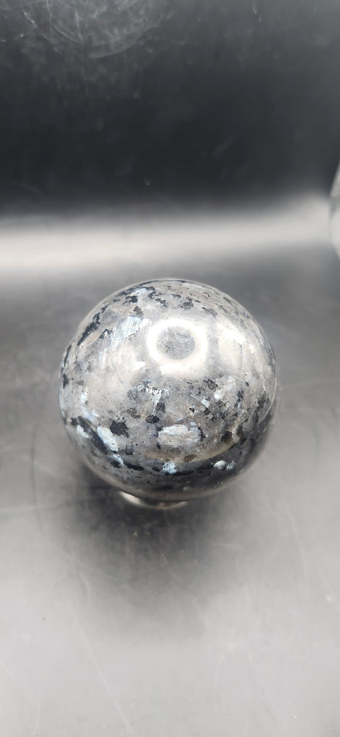 Larvikite sphere! 62.2mm, 2.4 inches, 13 ounces