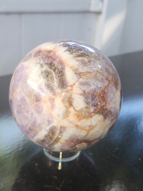 Dream amethyst sphere! 84mm, 3.3 inches, 1.13 pounds