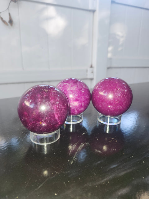 Pink crackle quartz sphere! 6.5 ounces, 50mm, 1.98 inches