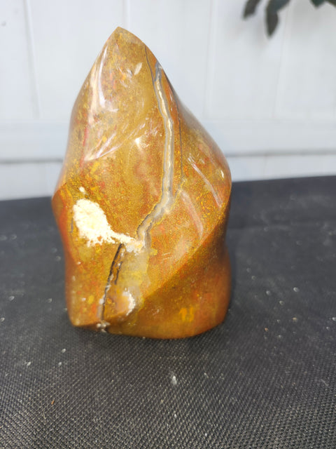 1.4 pound, 4.75 inch brecciated jasper flame tower