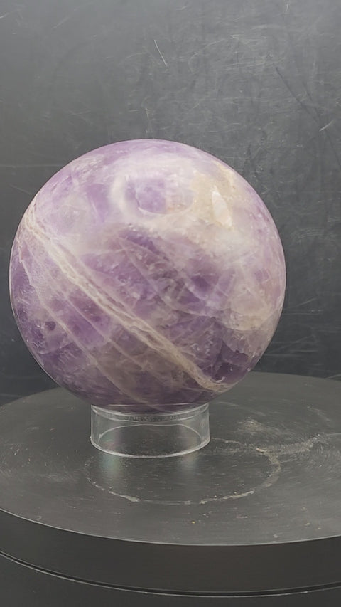 Dream amethyst sphere! 1.1 pounds,71.5mm, 2.8 inches!