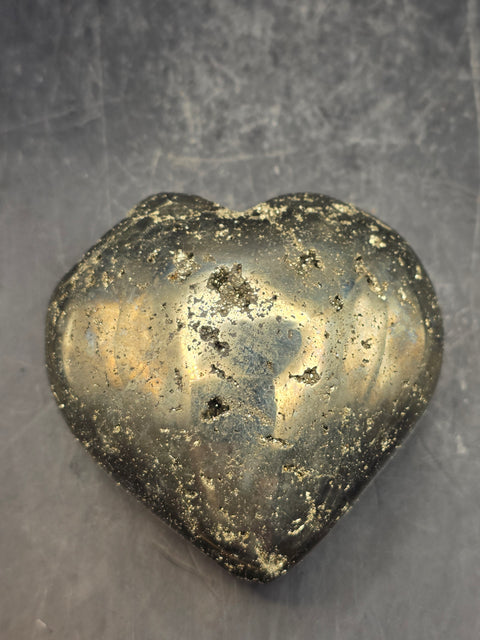 Pyrite heart! 6.2 ounces, 2 inches wide, 2 inches tall