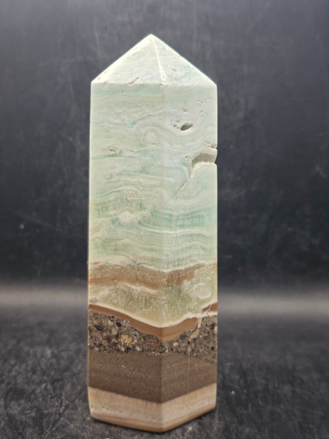 Large Caribbean calcite tower! 5.8 inches tall, 2.2" base 1.10 pounds