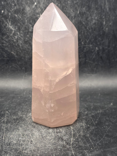 Large rose quartz tower! 12.8 ounces, 4.1 inches tall