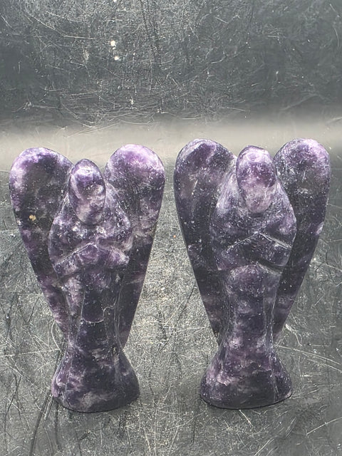 Lepidolite angel! 3 inches tall, 1.7 ounces!