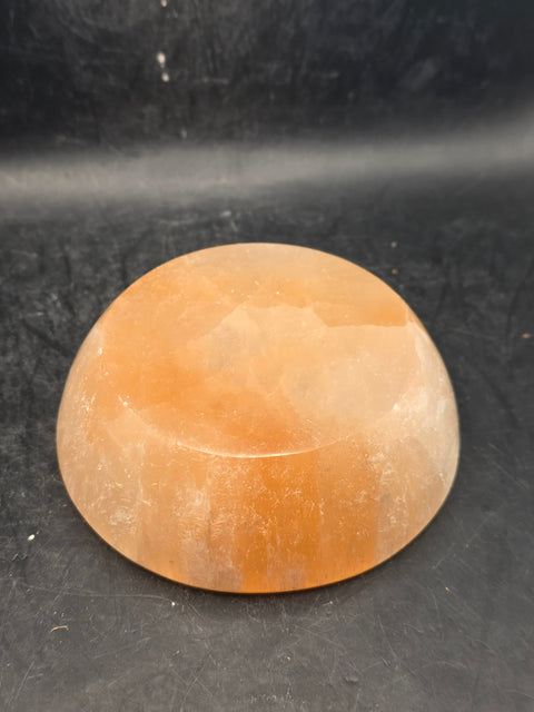 Peach selenite bowl! 3.9 inches wide, 12 ounces!
