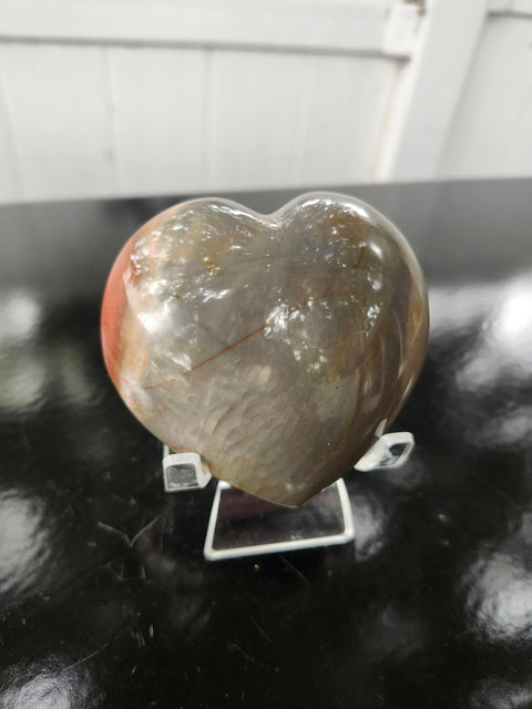 Polychrome jasper heart! 10.3 ounces, 3.5 inches wide