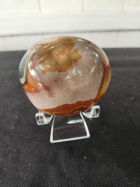 Polychrome jasper palm stone 6.5 ounces, 2.75 inches