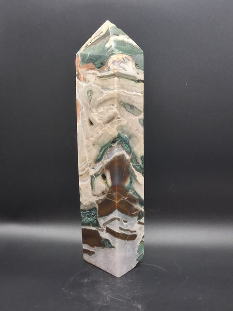 Large tree agate tower! 9.25 inches tall, 2.3 pounds!